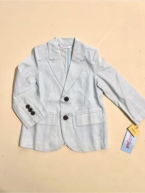 Cat & Jack Light Blue Suit Blazer Jacket Toddler Boys Size 2T NWT Formal Church